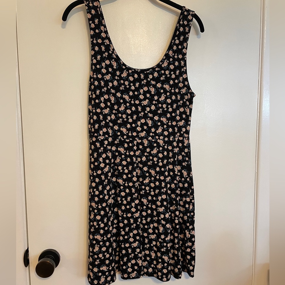 Floral black dress